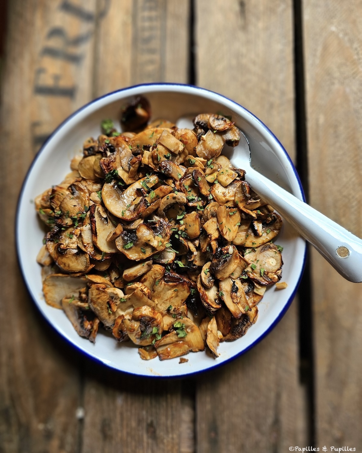 Champignons de Paris sauce BBQ à l'air fryer
