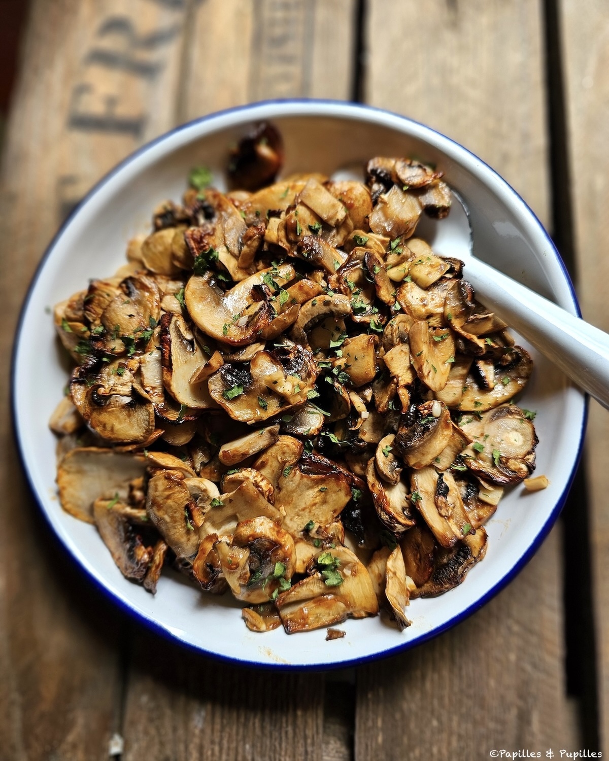 Champignons de Paris sauce BBQ à l'air fryer
