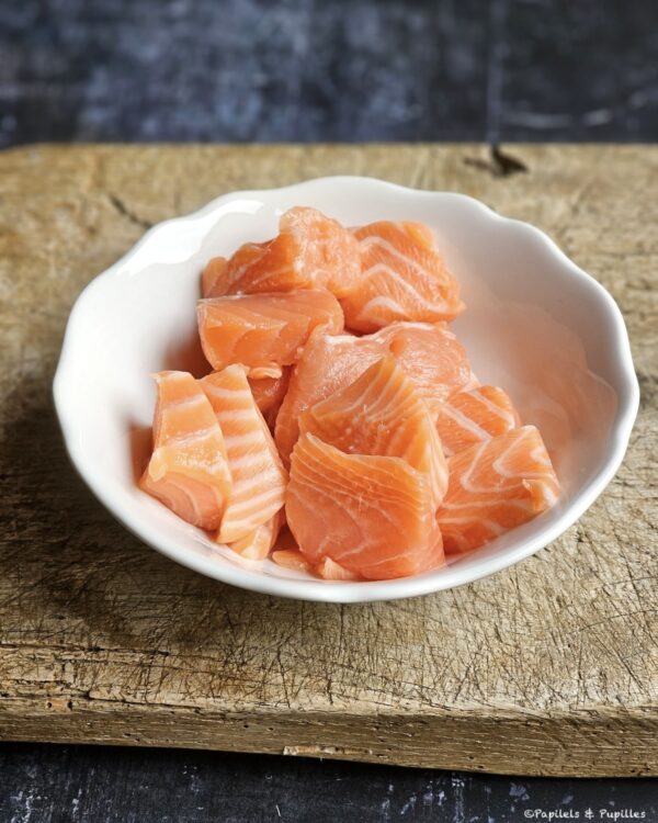 Dés de saumon