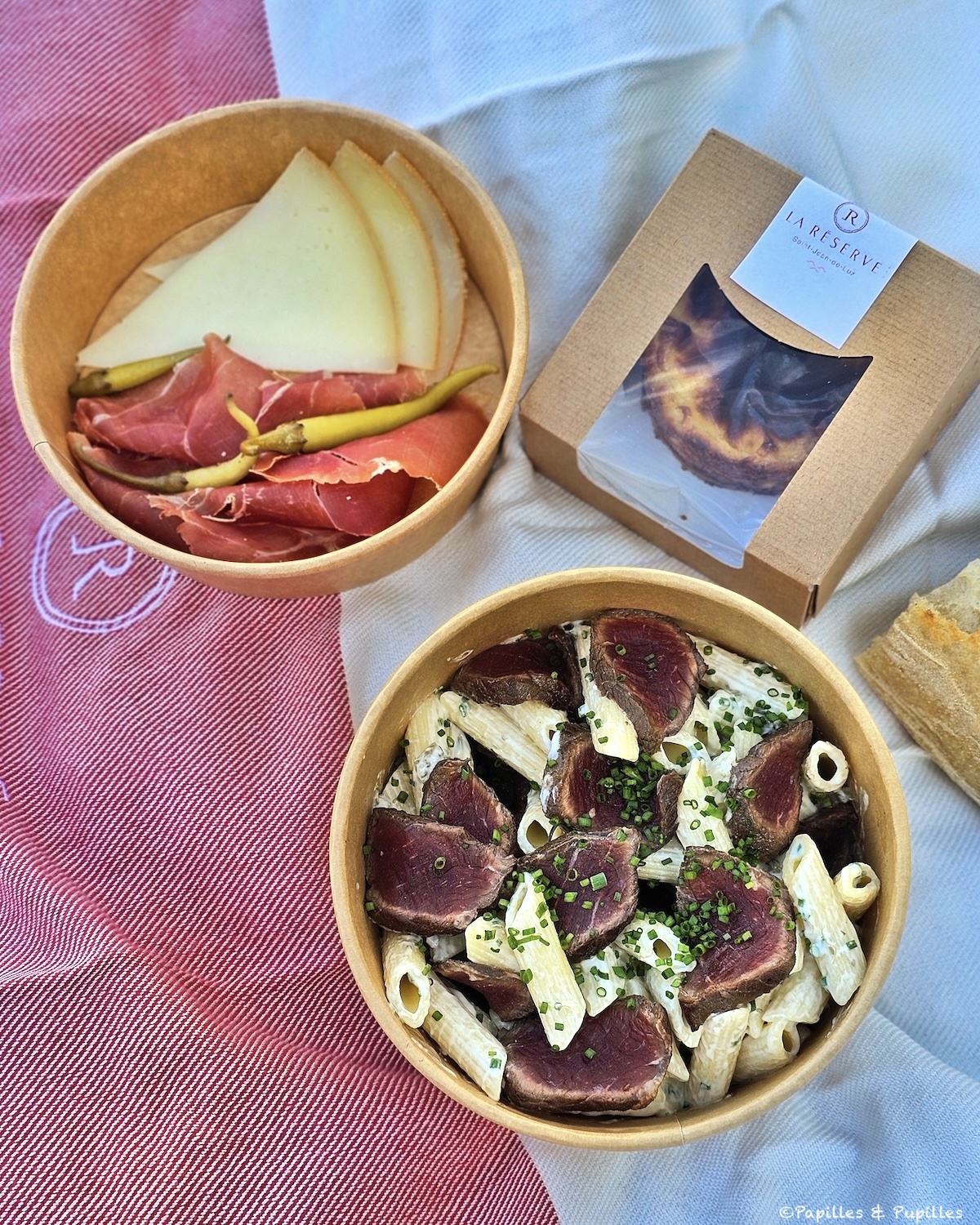 Pique-nique préparé par La Réserve à Saint-Jean-de-Luz