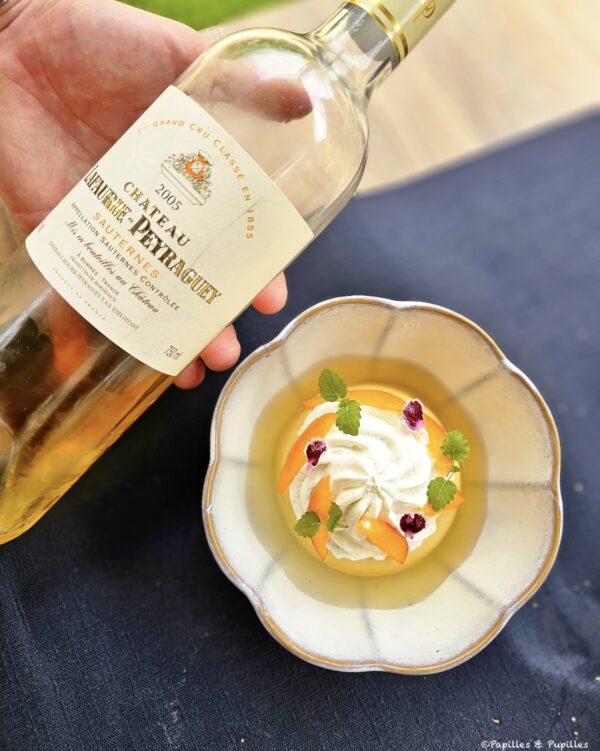 Baba 1er Grand Cru classé Sauternes 2005, abricots confits et mascarpone (12 €)