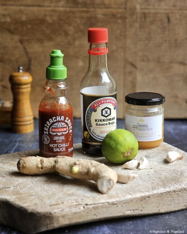 Ingrédients de la marinade