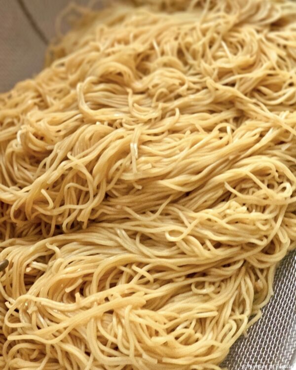 Nouilles égouttées