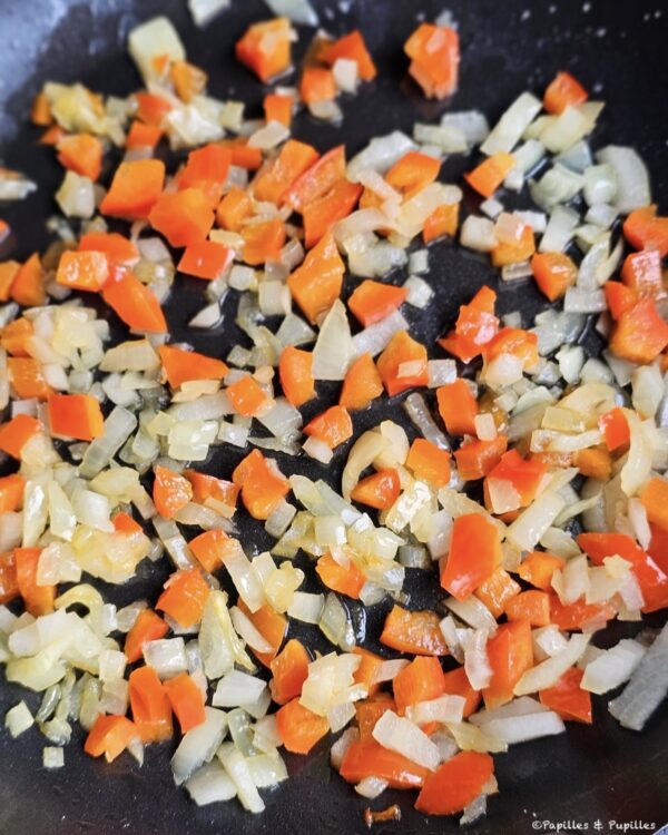 Oignons et poivrons cuits