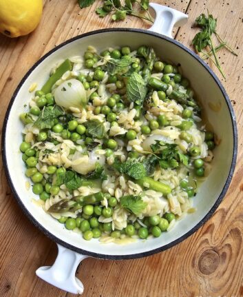 Orzo et petits pois
