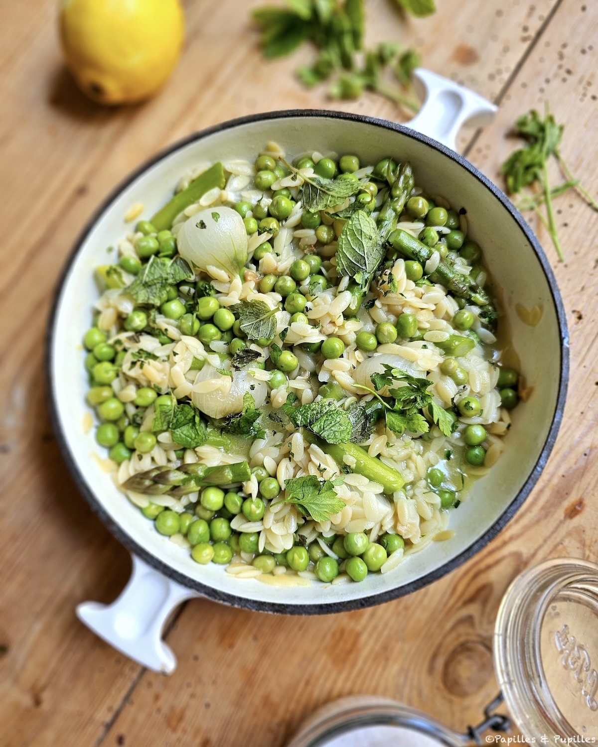 Orzo et petits pois