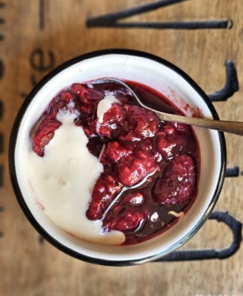 Framboises et crème