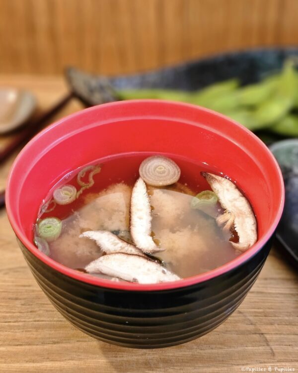 Soupe miso et edamame