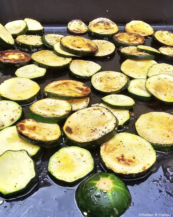 Courgettes sur la plancha