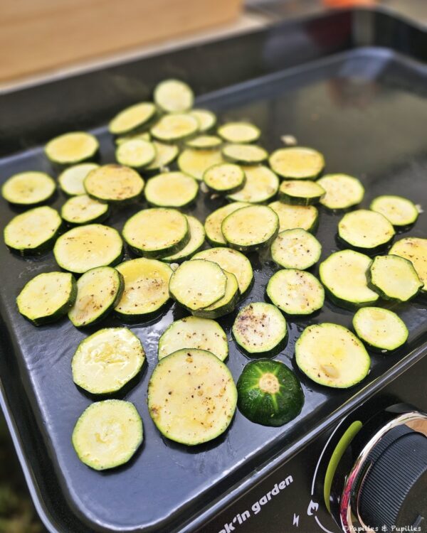 Courgettes sur la plancha