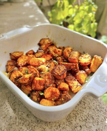 Carottes au Parmesan, ail et origan, cuites à l'airfryer