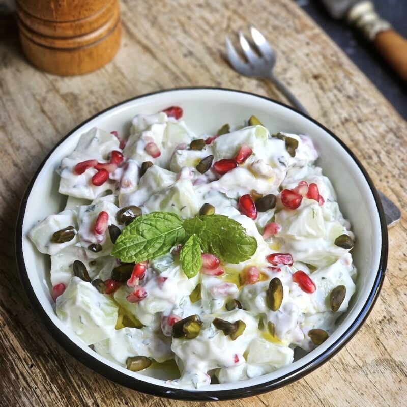 Concombre Sauce Yaourt Herbes