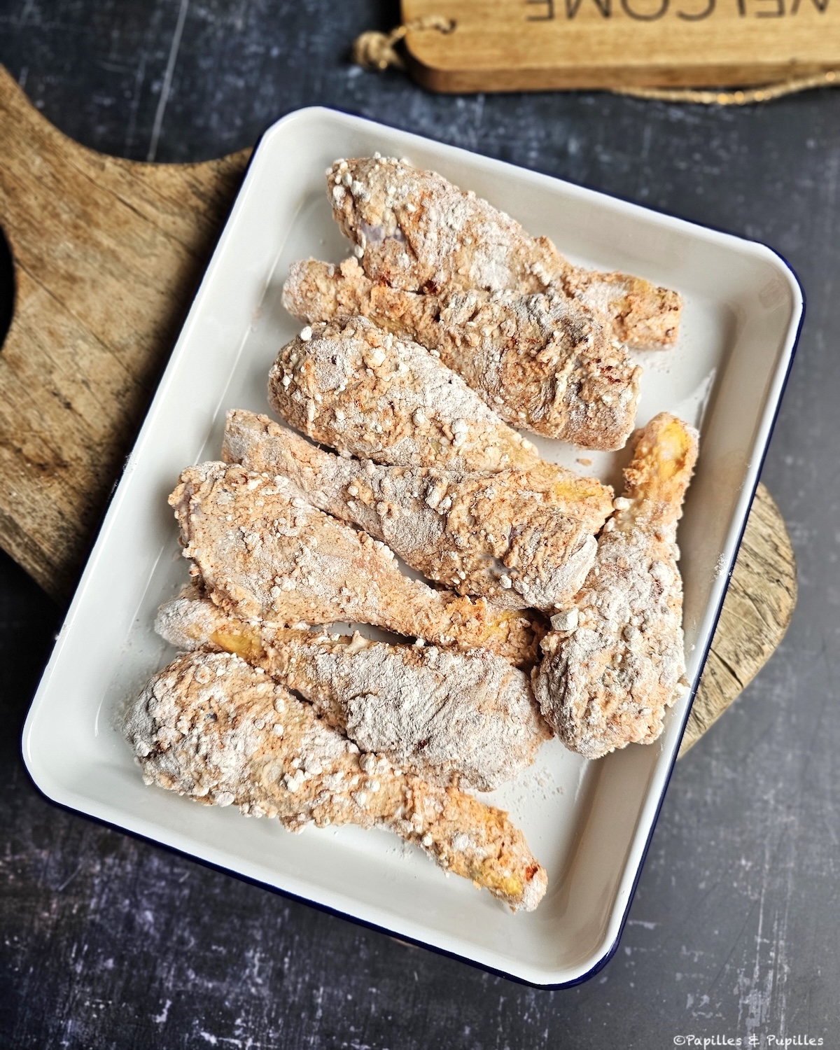 Pilons de poulet enrobés prêts à cuire à l'airfryer