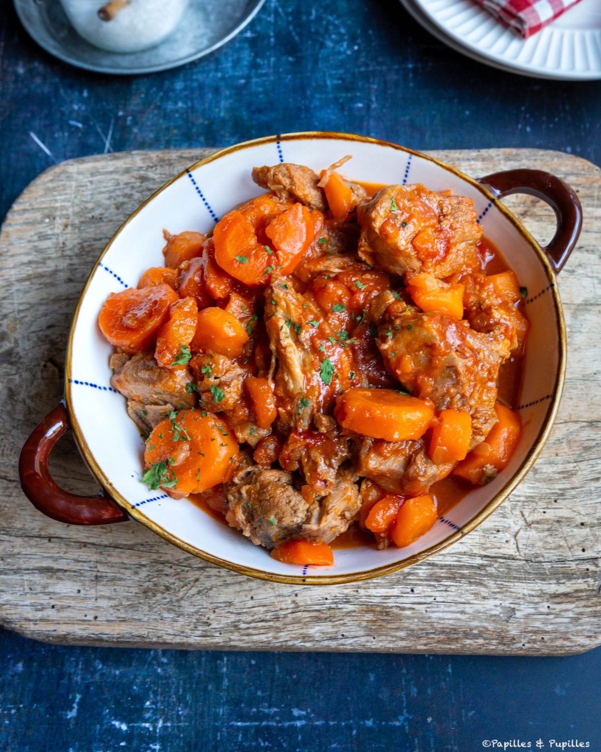 Sauté de veau aux carottes, à l’orange et citron confit