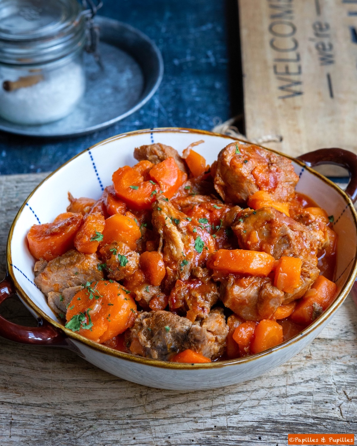 Sauté de veau aux carottes, à l’orange et citron confit
