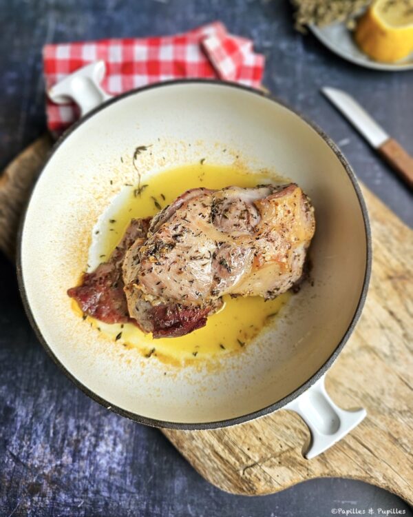 Selle d'agneau à la sortie du four