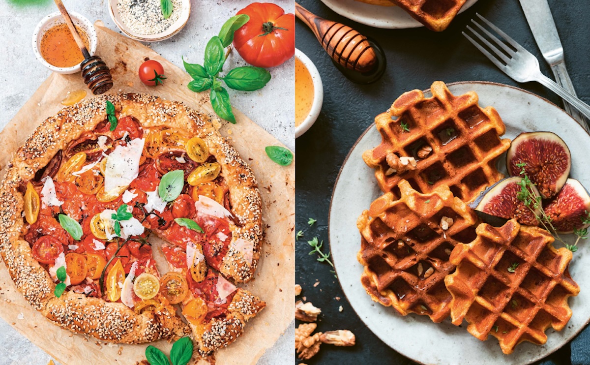 Tarte rustique à la tomate - Gaufres salées