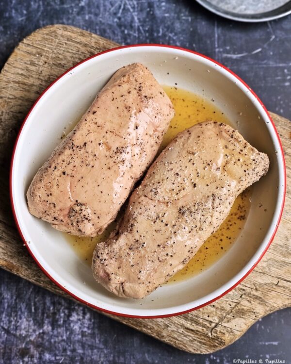 Foie gras assaisonné et Armagnac