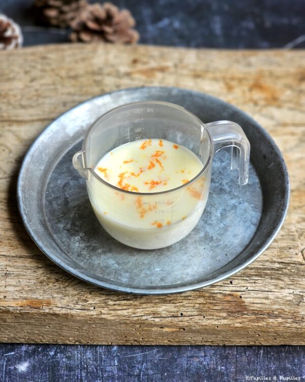 Lait et zeste d'orange