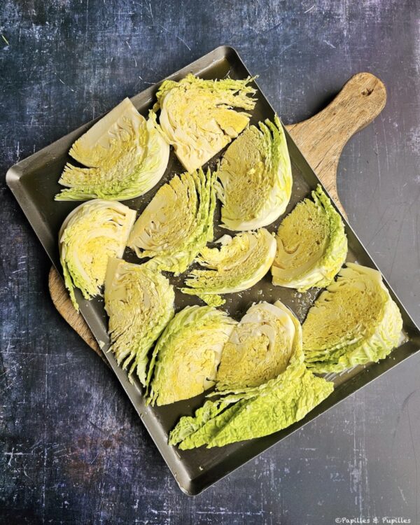 Quartiers de chou vert