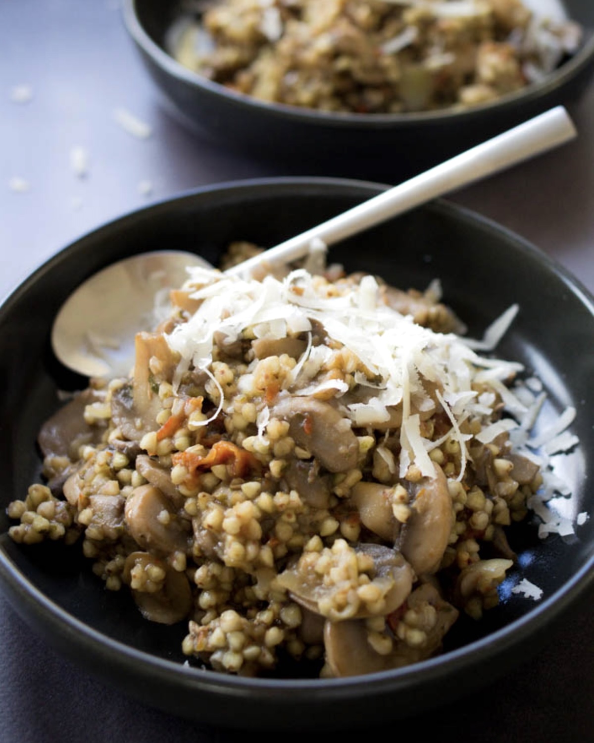 Risotto sans gluten au sarrasin et aux champignons