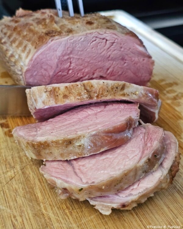 Rôti de veau coupé