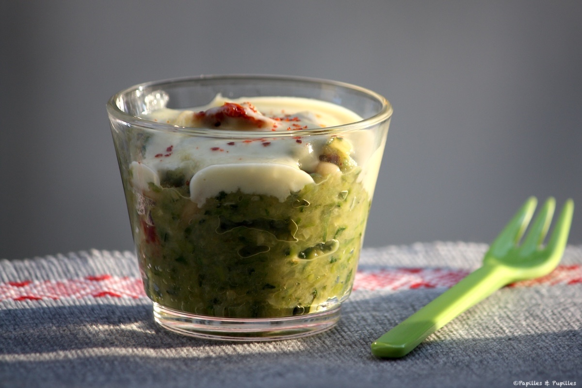 Verrine de courgettes au Reblochon