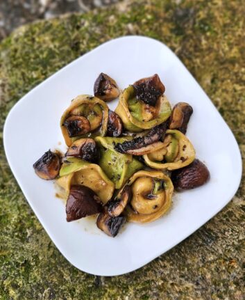 Berlingots à la ricotta, citron confit et noix