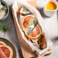 Daurade en papillote au pamplemousse de Floride
