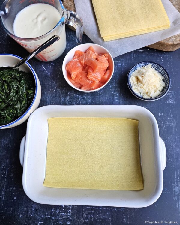 Déposez 1 feuille de lasagne