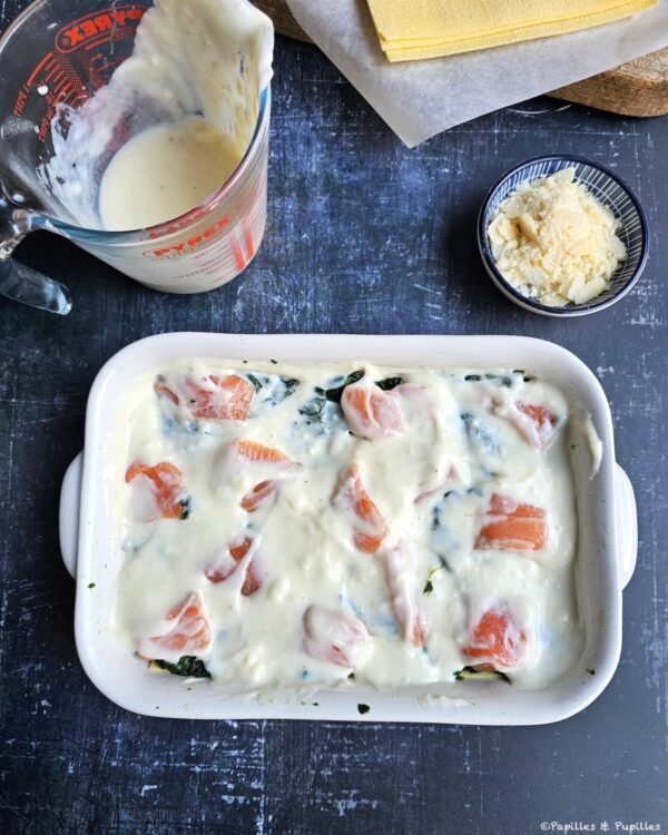 Versez le 2è tiers de béchamel