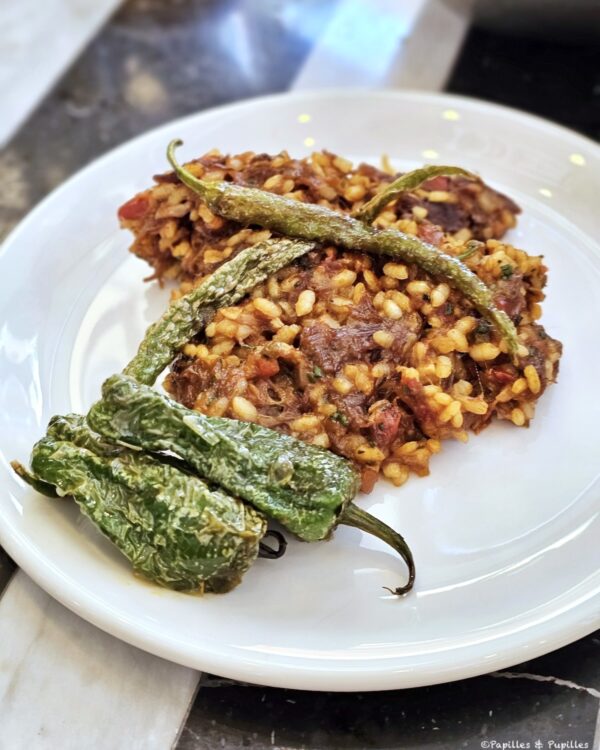 Arroz de carillera (riz aux joues de porc)