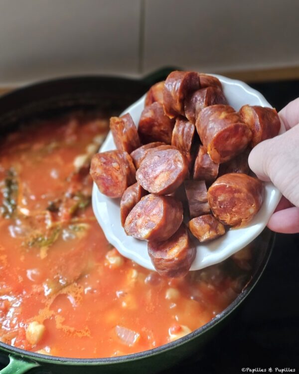 Ajoutez le chorizo