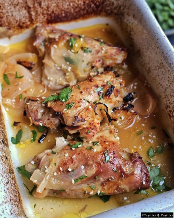 Hauts de cuisse, orange, oignons