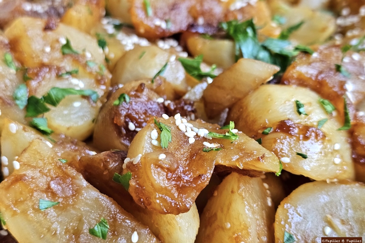 Navets au miel et sauce soja