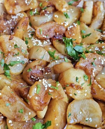 Navets au miel et sauce soja