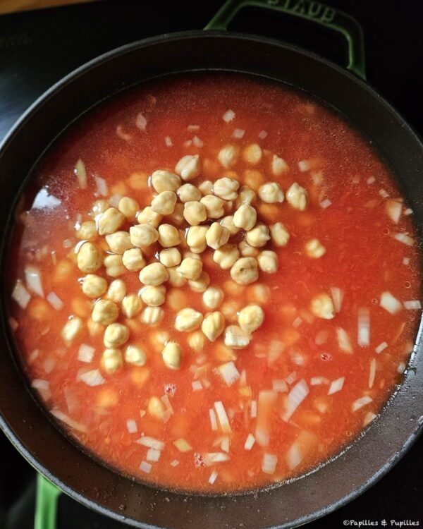 Pois chiches dans cocotte