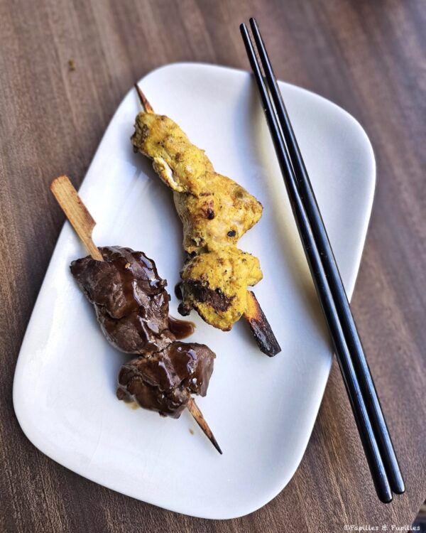 Brochettes de poulet et de boeuf