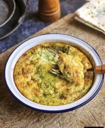 Frittata courgettes, feta et citron