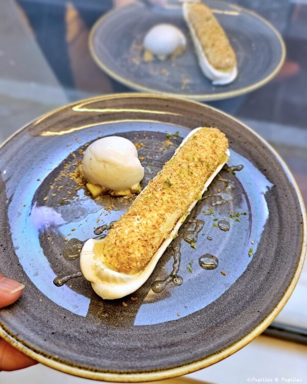 Parfait glacé noix de coco, ananas, rhum