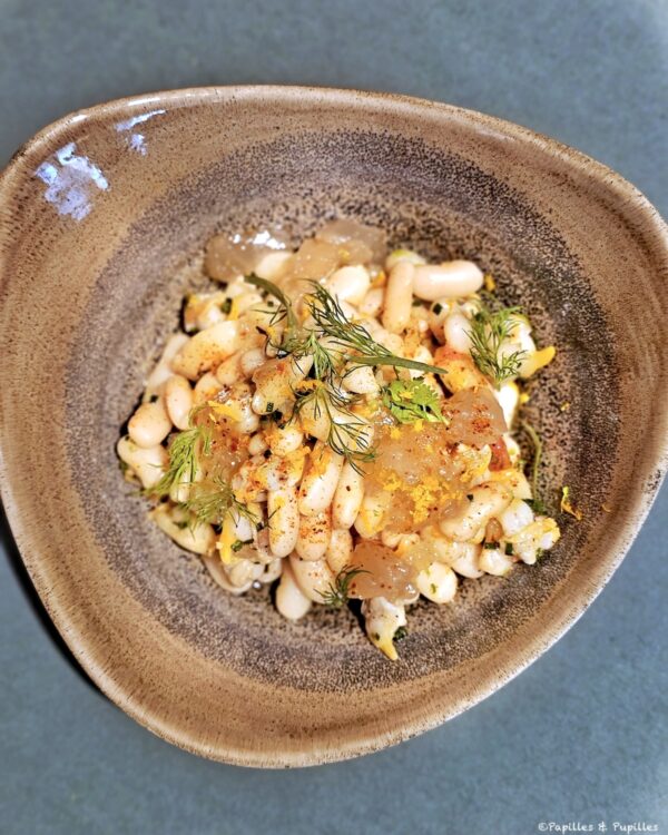 Salade de haricots blancs, coques marinières