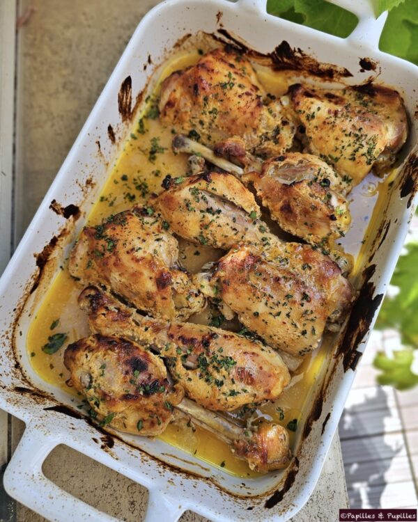 Cuisses de poulet au miel et moutarde