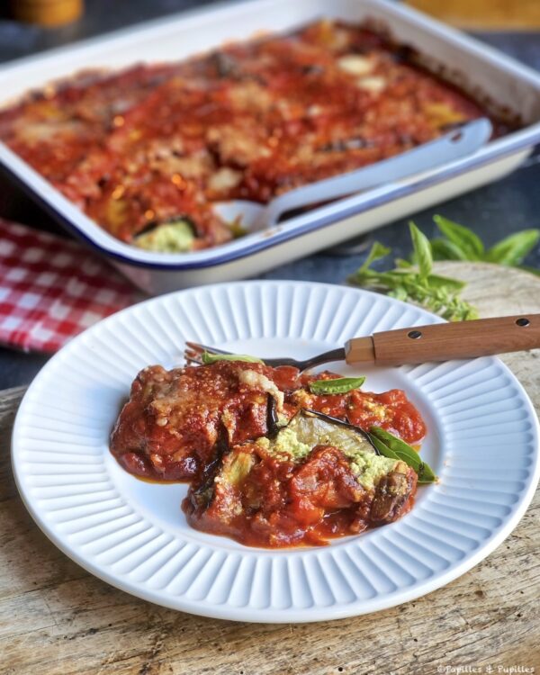 Involtini d'aubergine sauce tomate