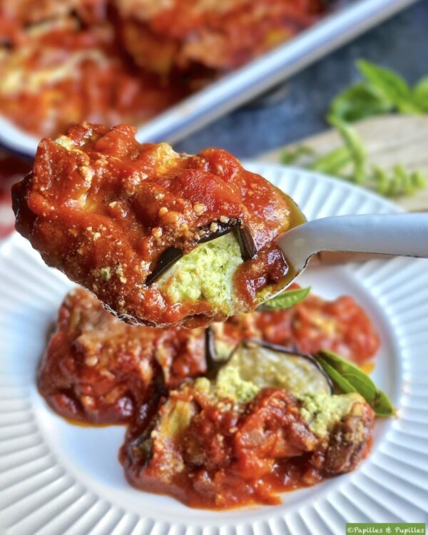 Involtini d'aubergine sauce tomate