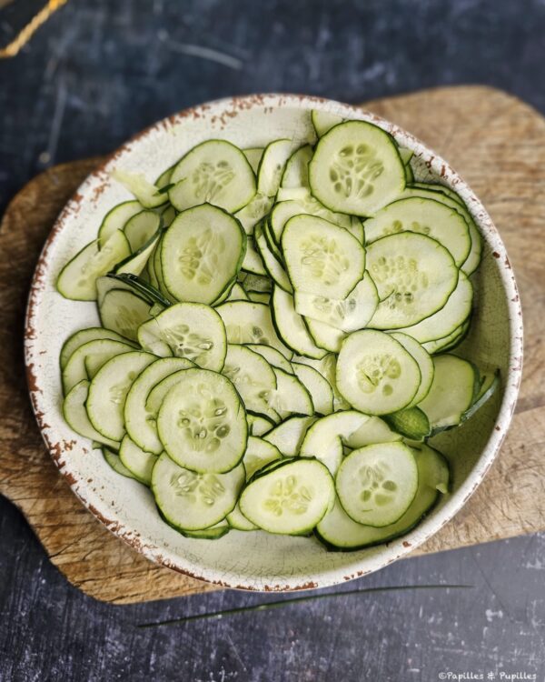 Lamelles de concombre
