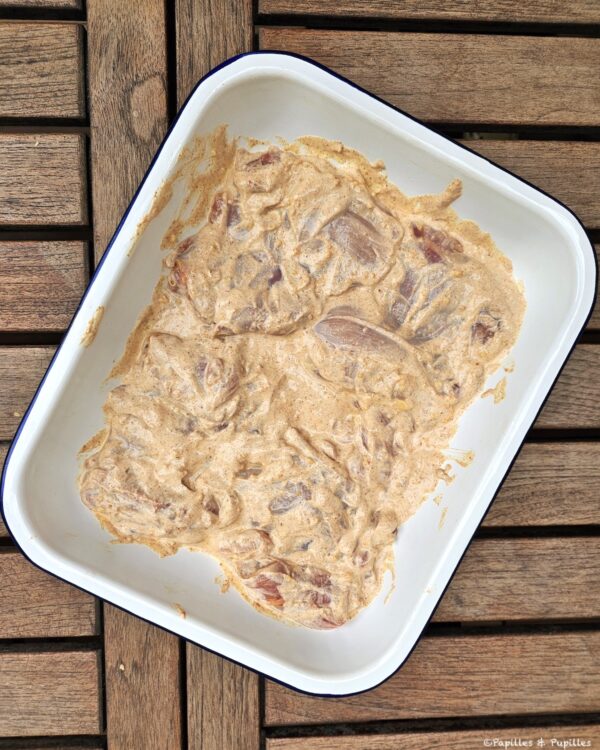 Poulet après 2 heures de marinade