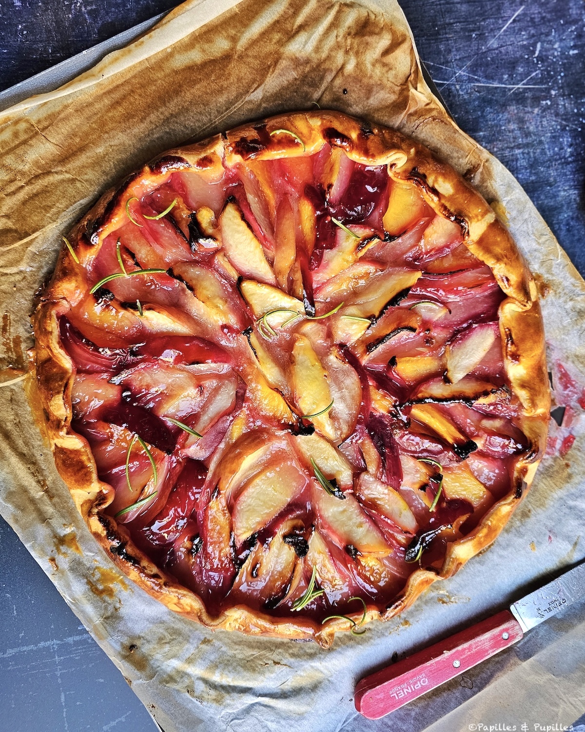 Tarte aux nectarines et citron vert