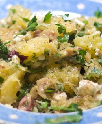 Courge spaghetti au citron persil