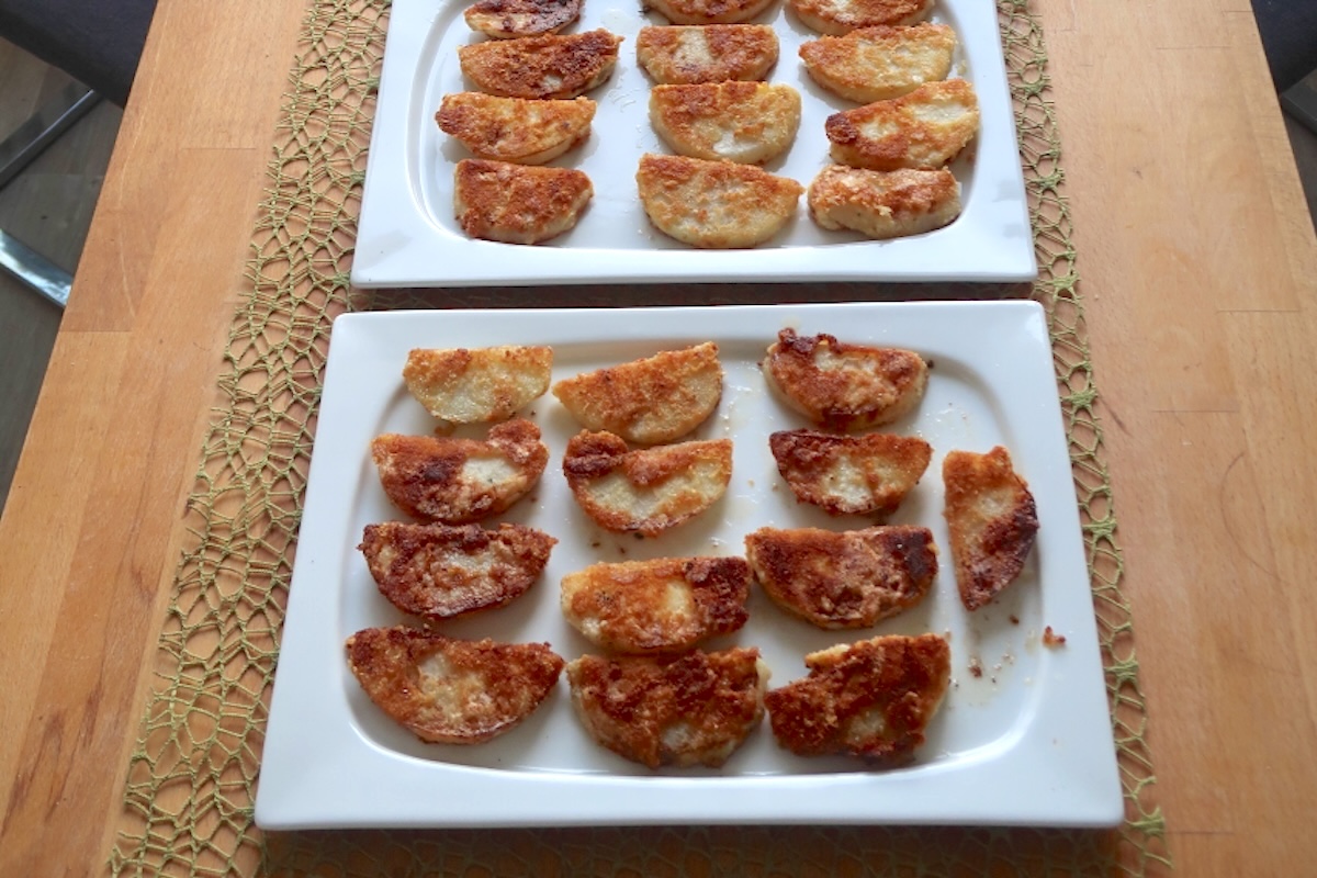 Escalopes de chou rave panées