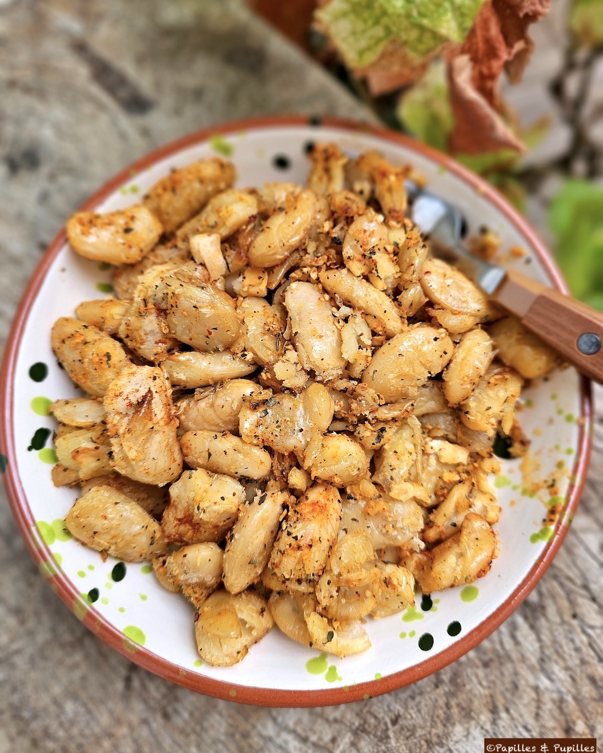 Haricots blancs croustillants et parfumés